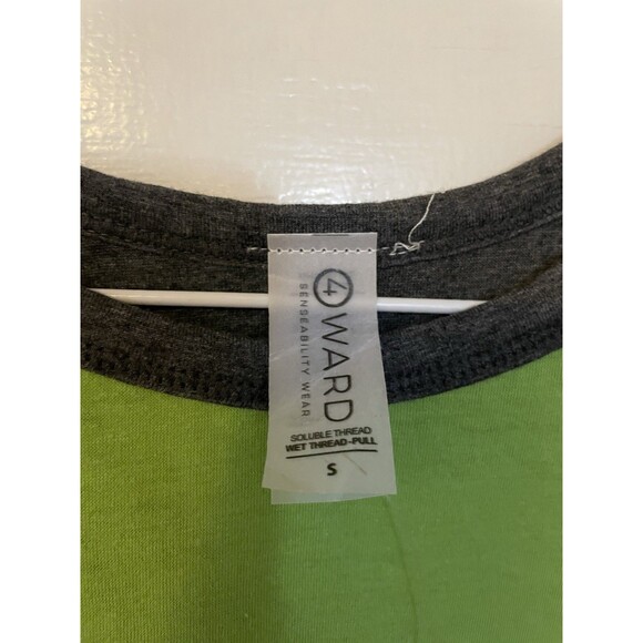 NWT 4Ward Clothing Women's Reversible Short-Sleeve T-Shirt Top Size S Gray Green - Picture 5 of 7
